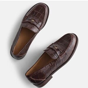 MADEWELL  The Grayson MOC CROC Penny Loafer NR855
